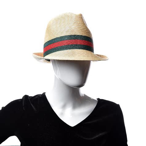 gucci straw hat women|gucci fedora hat sale.